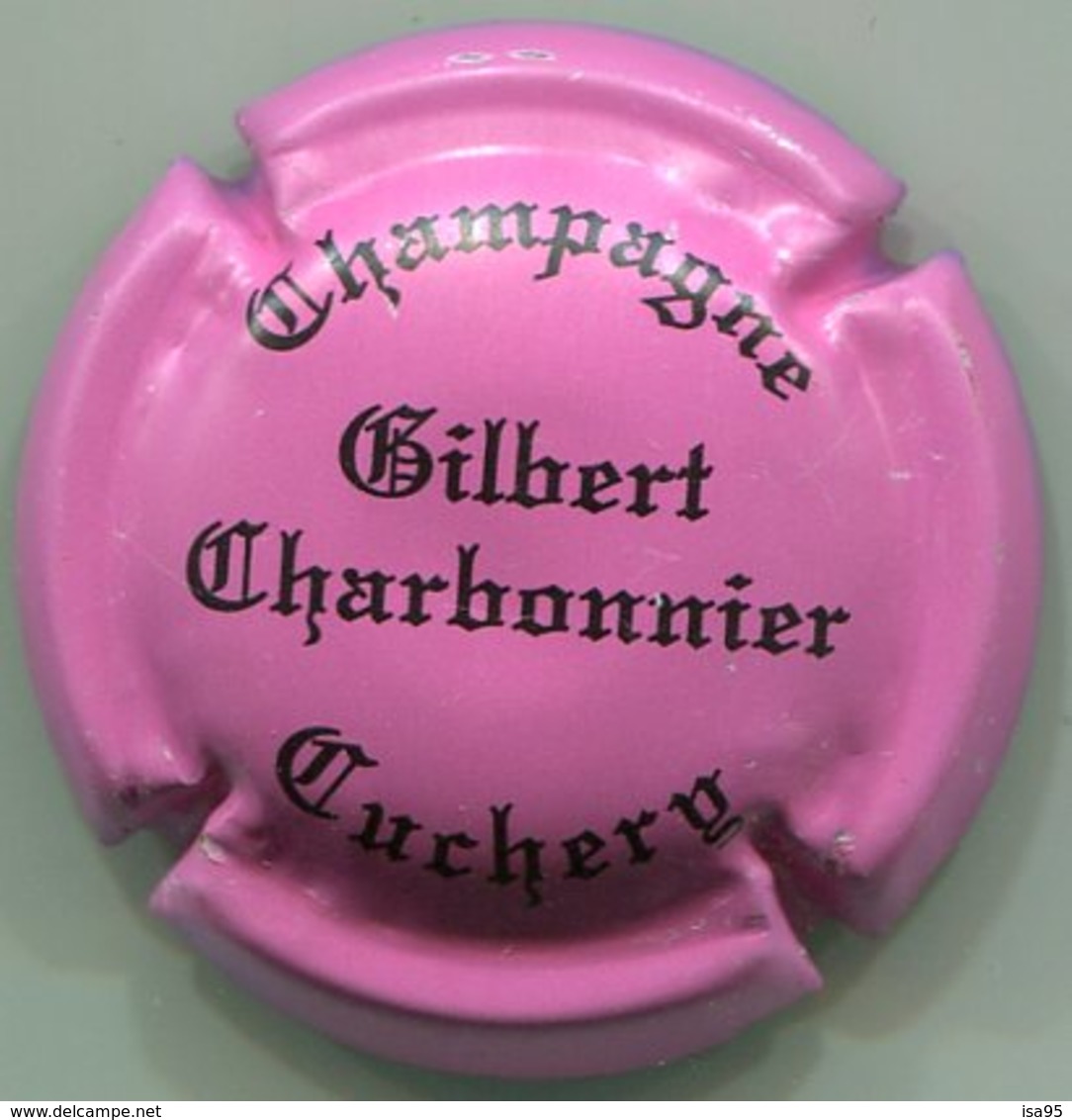 CAPSULE-CHAMPAGNE CHARBONNIER Gilbert N°19 Rose Foncé Et Noir - Autres & Non Classés