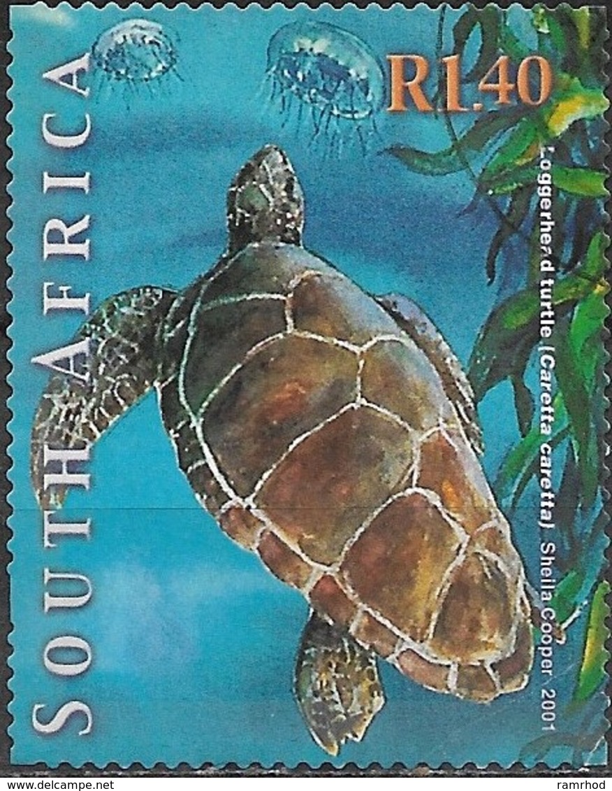 SOUTH AFRICA 2001 Marine Life - 1r.40 - Loggerhead Turtle FU - Usados