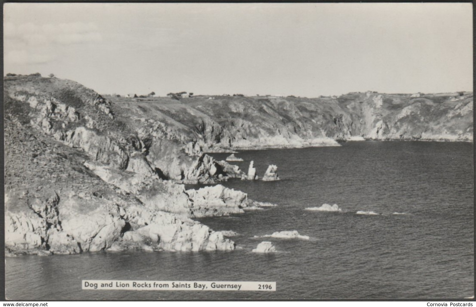 Dog And Lion Rocks From Saints Bay, Guernsey, C.1950s - Guernsey Press Co RP Postcard - Guernsey