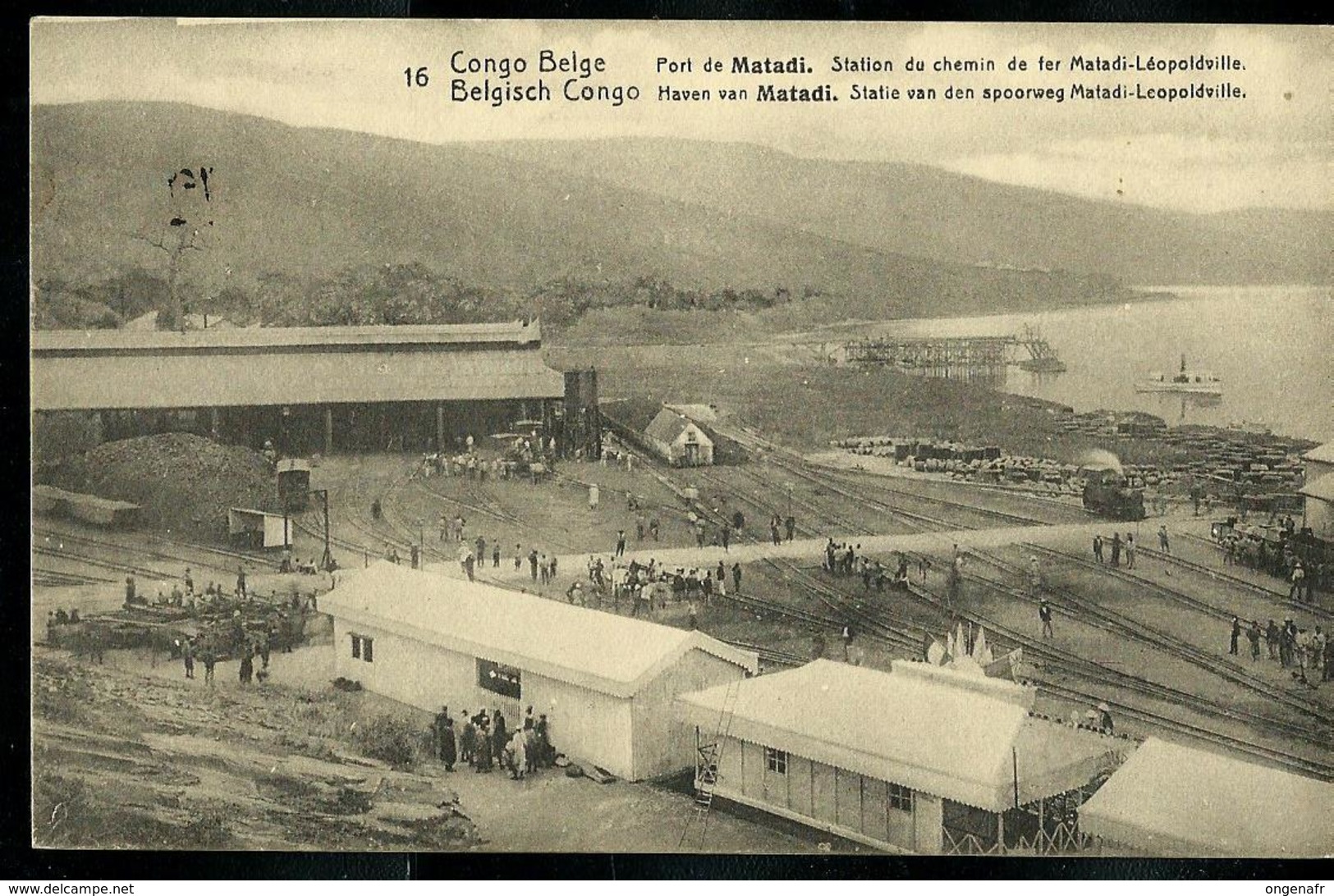 Carte N° 53. Vue 16. Port De MATADI, Station Du Chemin De Fer Matadi - Léopoldville (carte Neuve) - Postwaardestukken