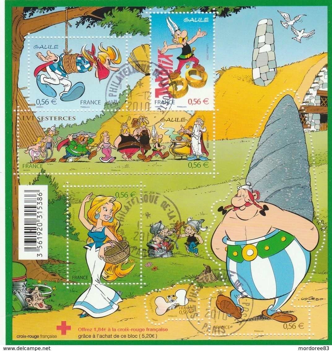 FRANCE 2009 BLOC OBLITERE 50 ANS D ASTERIX   F4425 - F 4425  - - Oblitérés