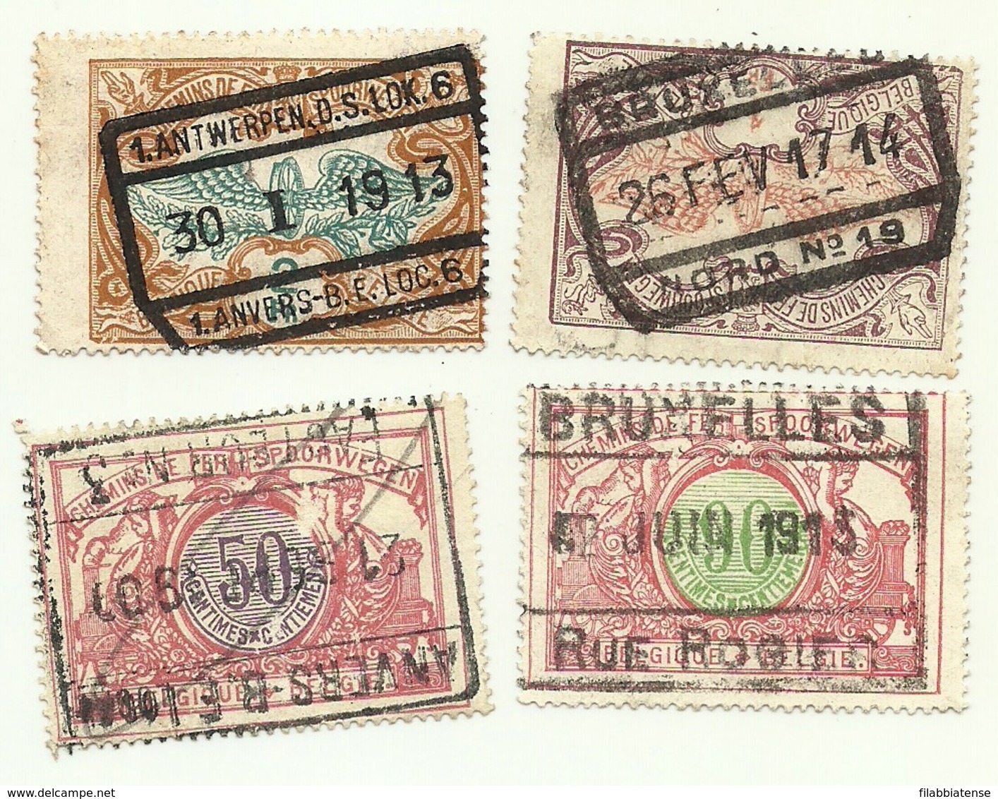 1902 - Belgio PP 34 + PP 38/PP 39 + PP 41    Pacchi Postali                   C4029   ---- - Luggage [BA]