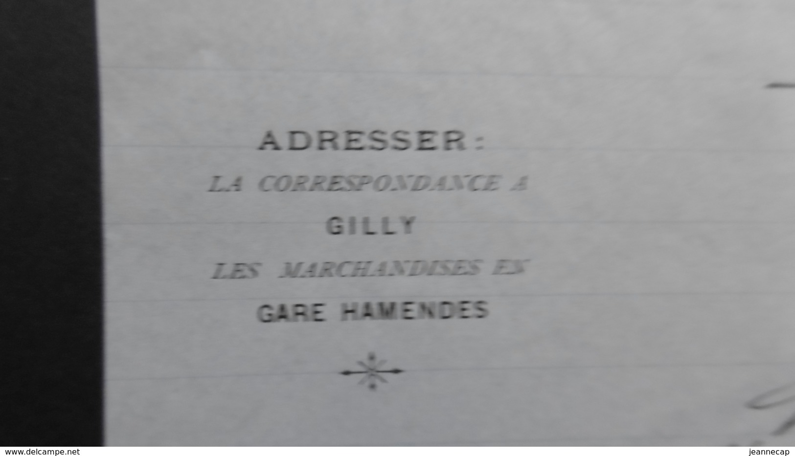 Corrrespondance BRASSERIE Des HAMENDES à GILLY 21 Novembre 1901 Signé Le Directeur Roff? - 1900 – 1949