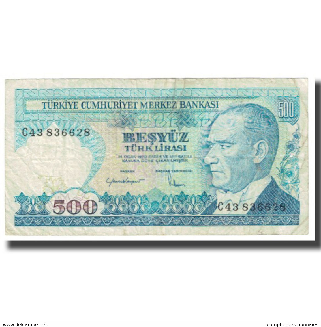 Billet, Turquie, 500 Lira, 1970, 1970-10-14, KM:195, TB - Turkije