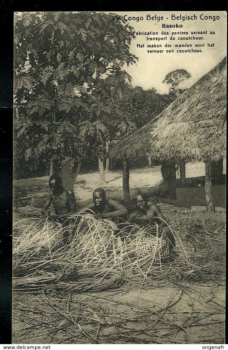 Carte N° 53. Vue 29. Basoko: Fabrication Des Paniers Servant Au Transport Du Caoutchouc(carte Neuve) - Interi Postali