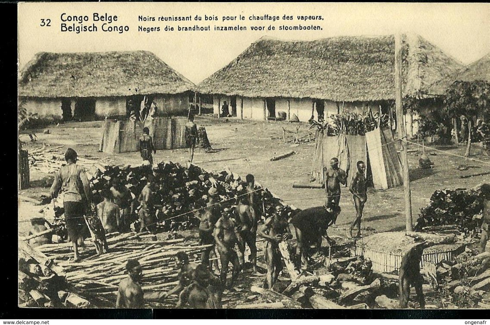 Carte N° 53. Vue 32.  Noirs Réunissant Du Bois Pour Le Chauffage Des Vapeurs   (carte Neuve) - Postwaardestukken