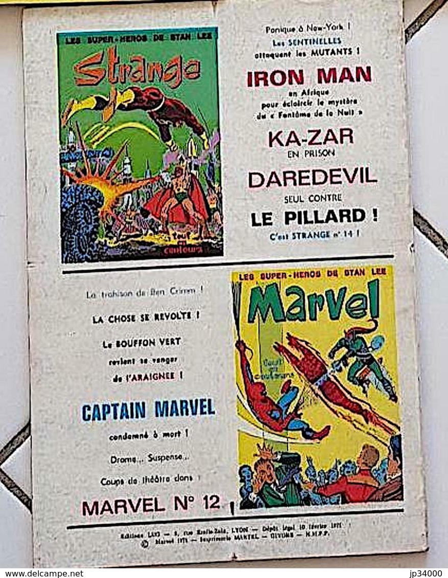 MARVEL N° 11 (LUG) Grand FORMAT. 1971. Voir Les Scans - Marvel France