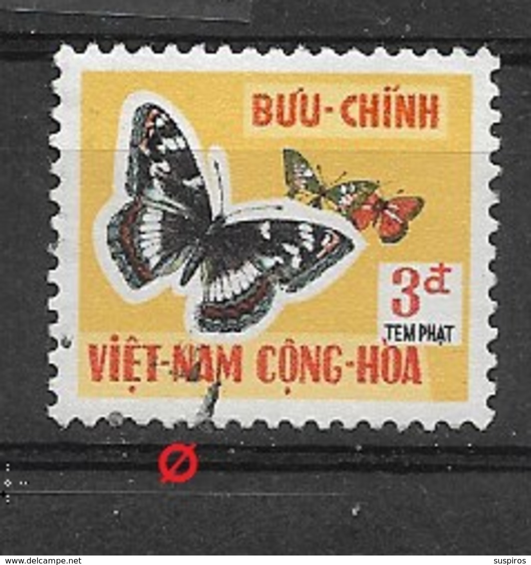 VIETNAM DEL SUD - 1962 TAX STAMPS BUTTERFLIES YV#18  USED - Vietnam