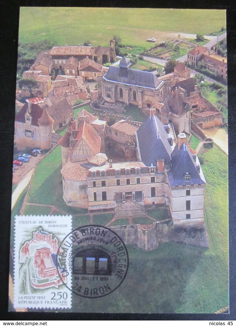 France - CP Maximum - Dordogne - Biron - 1989 - Lettres & Documents