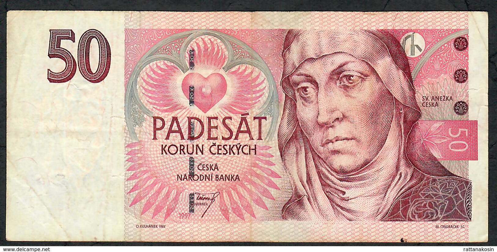 CZECH REPUBLIC  P17b 50 KORUN 1997 #D07     VF  NO P.h. - Tchéquie