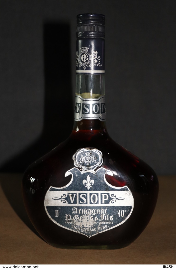 1 Bouteille D'Armagnac VSOP 1970, RARE,B.Gelas Et Fils,Vic. Fezensac Gers.bon Niveau,très Bonne Cave - Autres & Non Classés