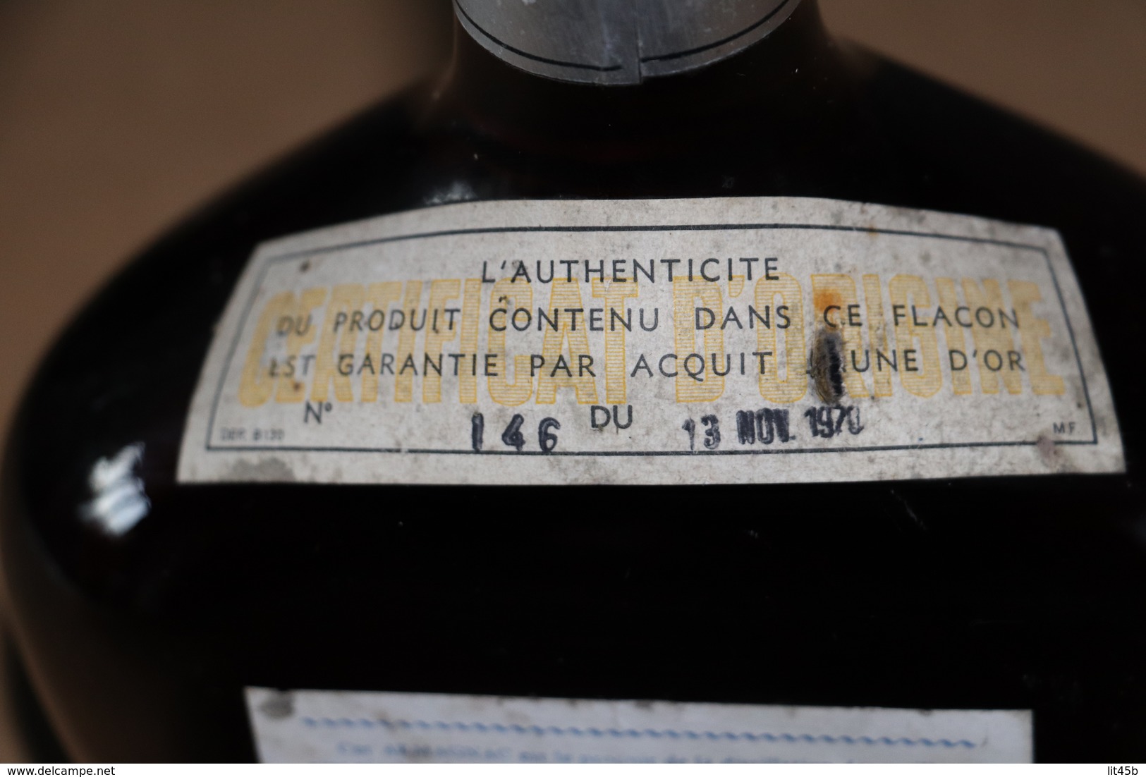 1 Bouteille D'Armagnac VSOP 1970, RARE,B.Gelas Et Fils,Vic. Fezensac Gers.bon Niveau,très Bonne Cave - Other & Unclassified