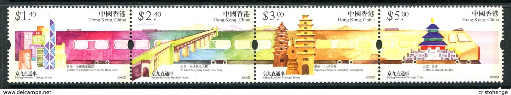 Hong Kong - China 2002 Fifth Anniversary Of Beijing-Kowloon Through Train Service Strip MNH (SG 1102a) - Unused Stamps