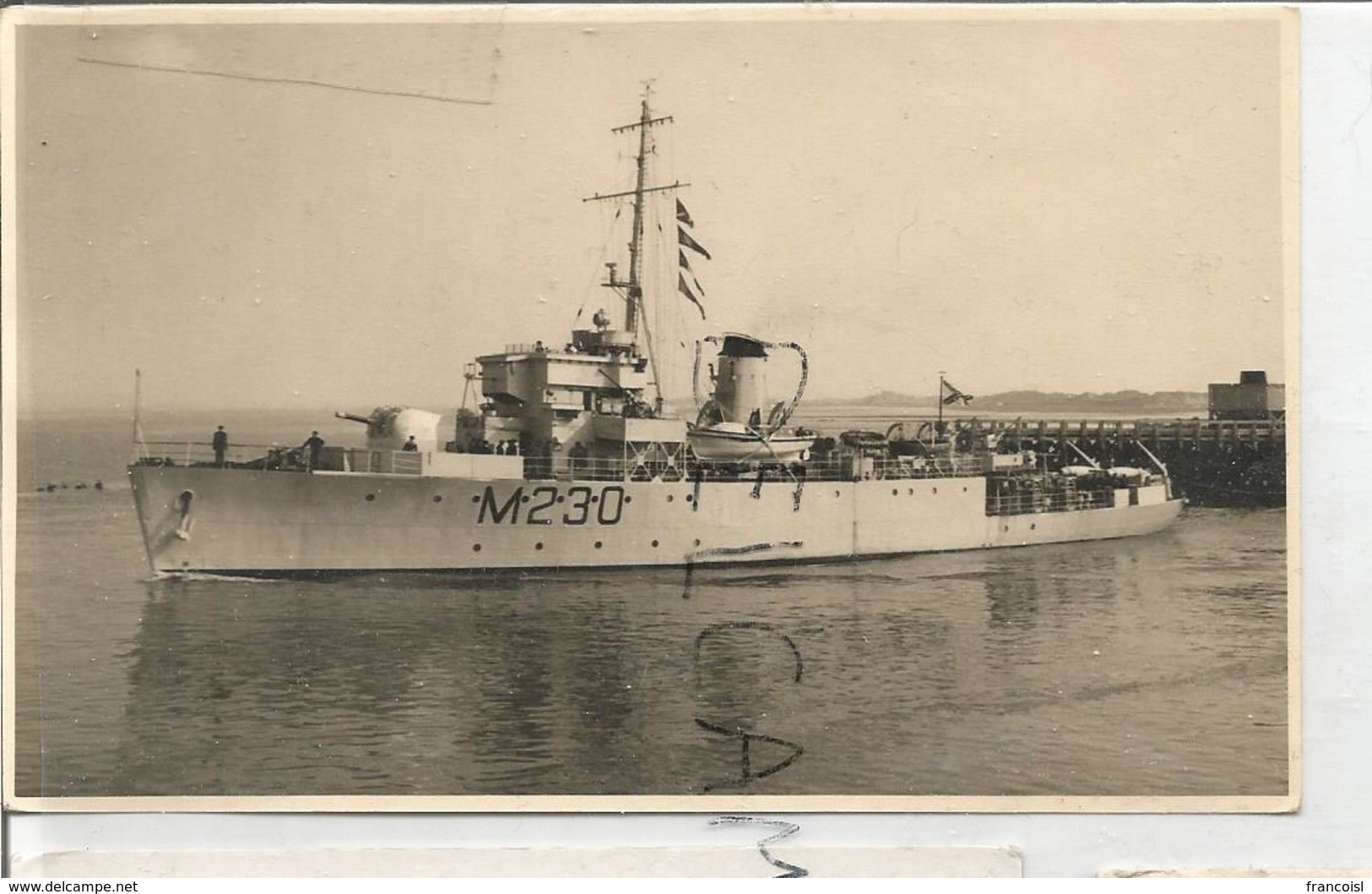 Dragueur De Mines Georges Lecointe. Ex-HMS Cadmus (J230 Puis M230). Papier Agfa. - Equipment