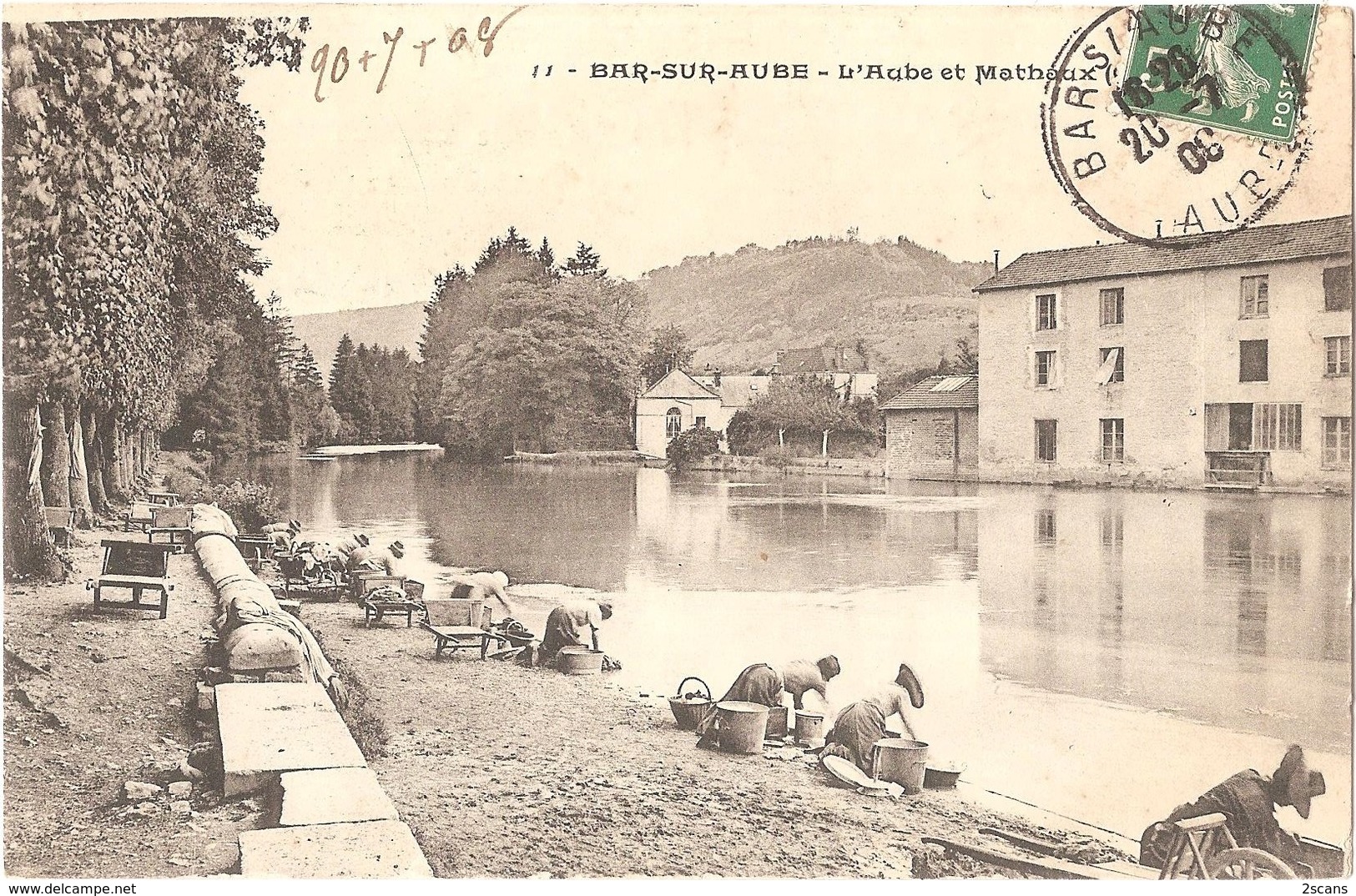 Dépt 10 - BAR-SUR-AUBE - L'Aube Et Mathaux - (laveuses, Lavandières) - Bar-sur-Aube