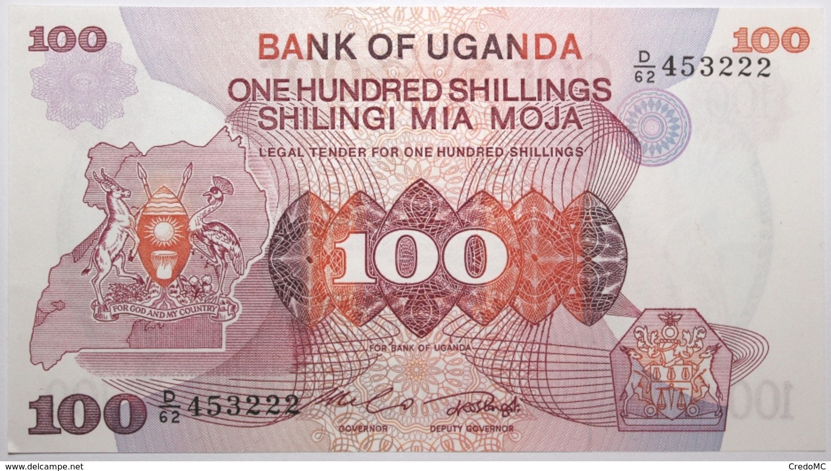 Ouganda - 100 Shillings - 1982 - PICK 19b - NEUF - Ouganda