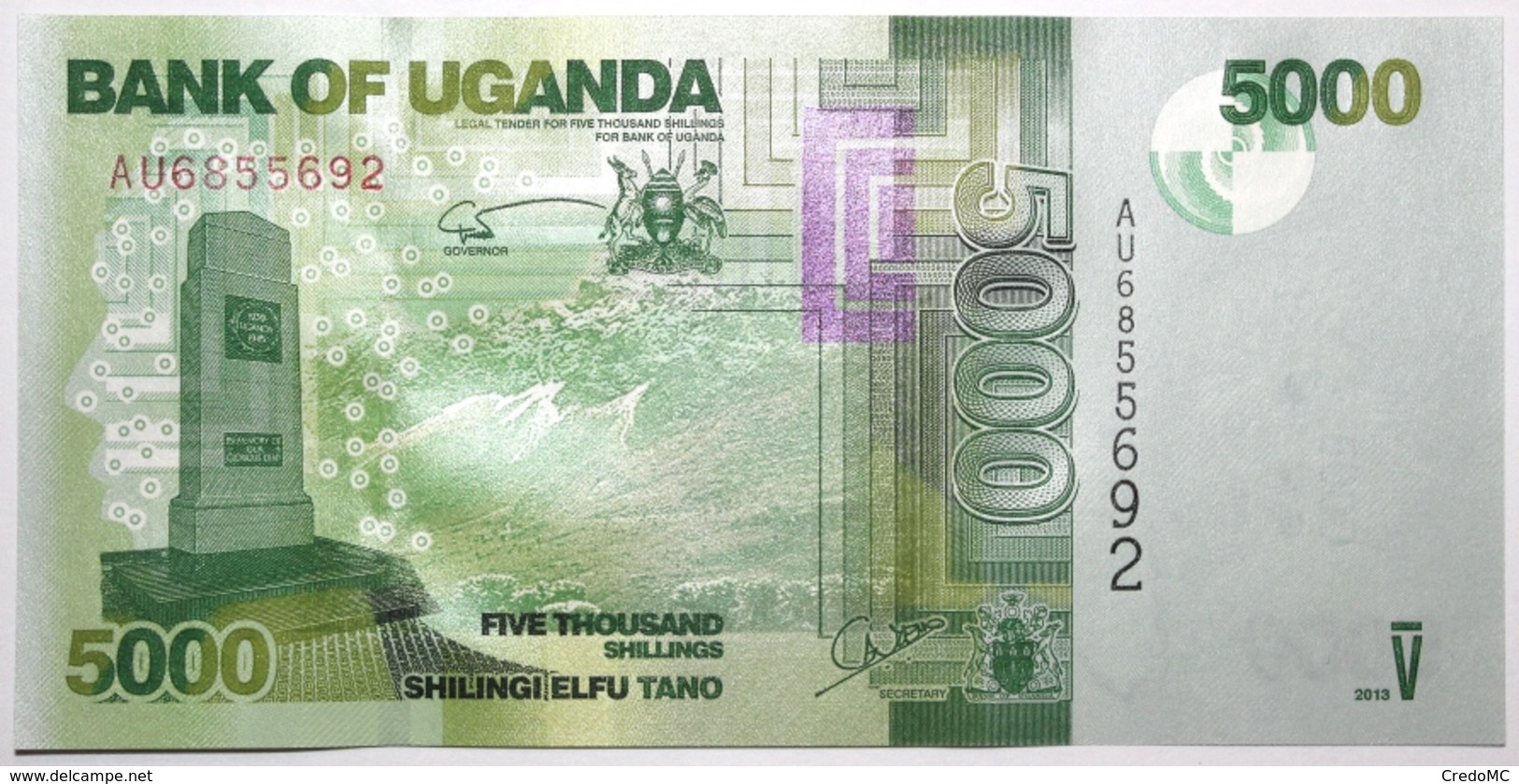 Ouganda - 5000 Shillings - 2013 - PICK 51c - NEUF - Ouganda