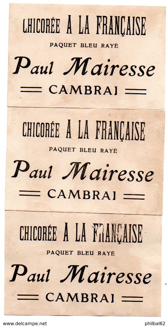 Trade Card. Chromo. Chicorée Paul Mairesse à Cambrai. Lot De 3 Chromos : Dans Les Airs En L'an 2000 .....! - Tea & Coffee Manufacturers