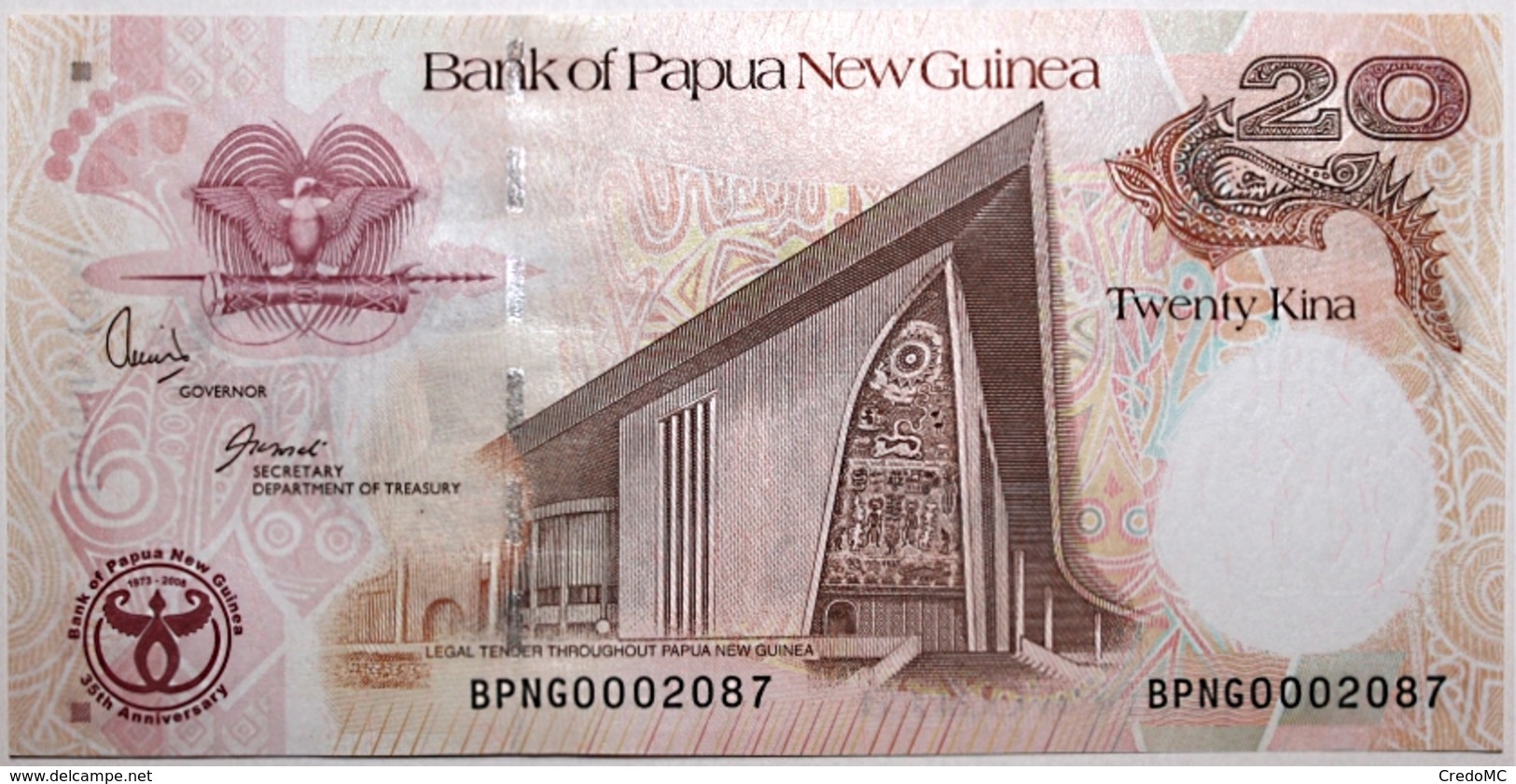 Papouasie-Nouvelle Guinée - 20 Kina - 2008 - PICK 36a - NEUF - Papua New Guinea