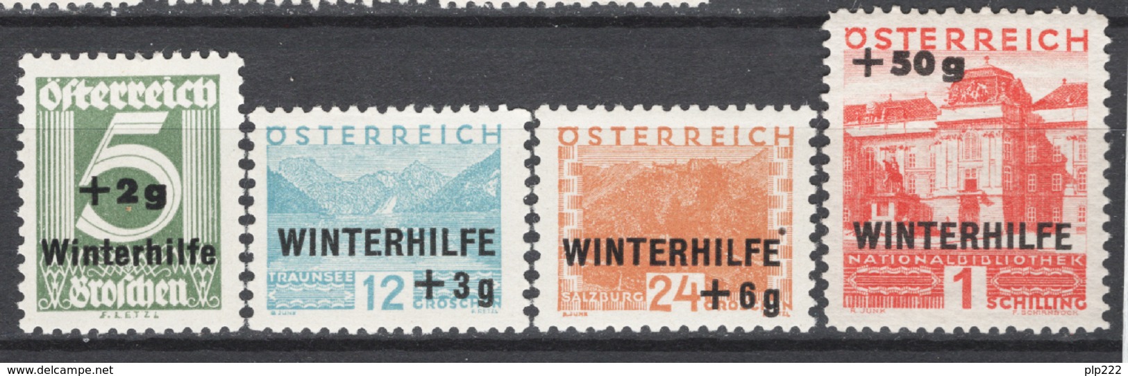 Austria 1933 Unif.437/40 */MH VF/F - Nuovi