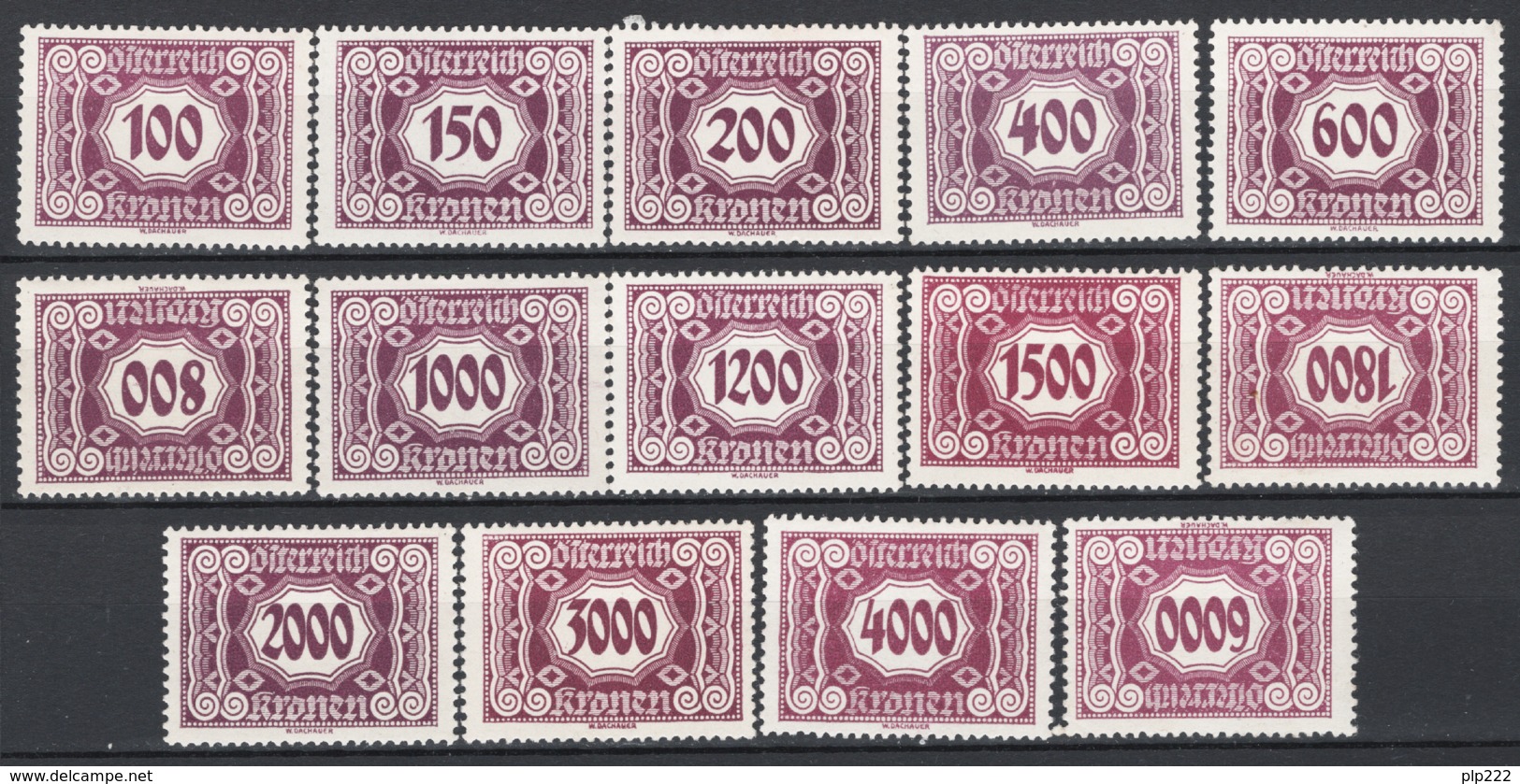 Austria 1922 Segnatasse Unif.117/30 **/MNH VF/F - Taxe