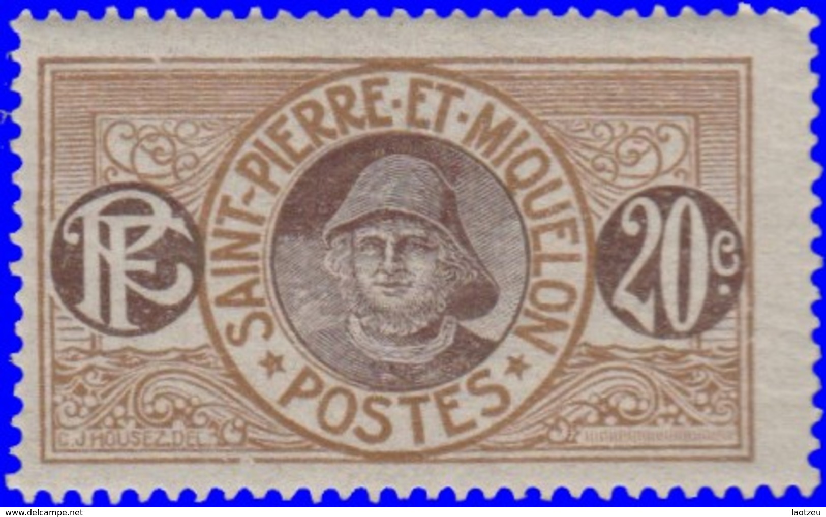 St Pierre & Miquelon 1909. ~  YT 83* - 20 C. Pêcheurs - Neufs
