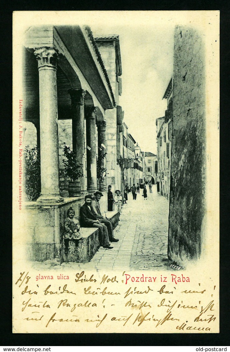 AK  Croatia-----Rab (Arbe)-----old Postcard   GLAVNA ULICAVF   POSTCARD - Croatia