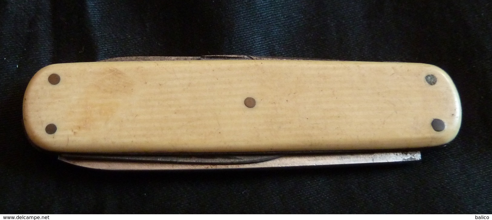 Couteau Ancien, Avec Une Grande Lame - Petite Lame Et Un Ciseau - Knives