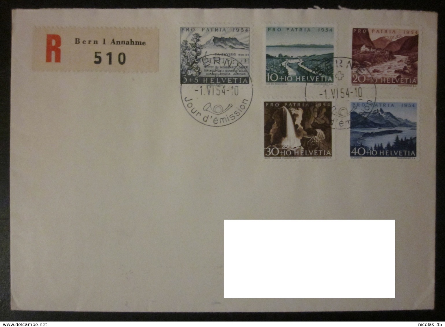 Suisse - FDC - 1954 - FDC