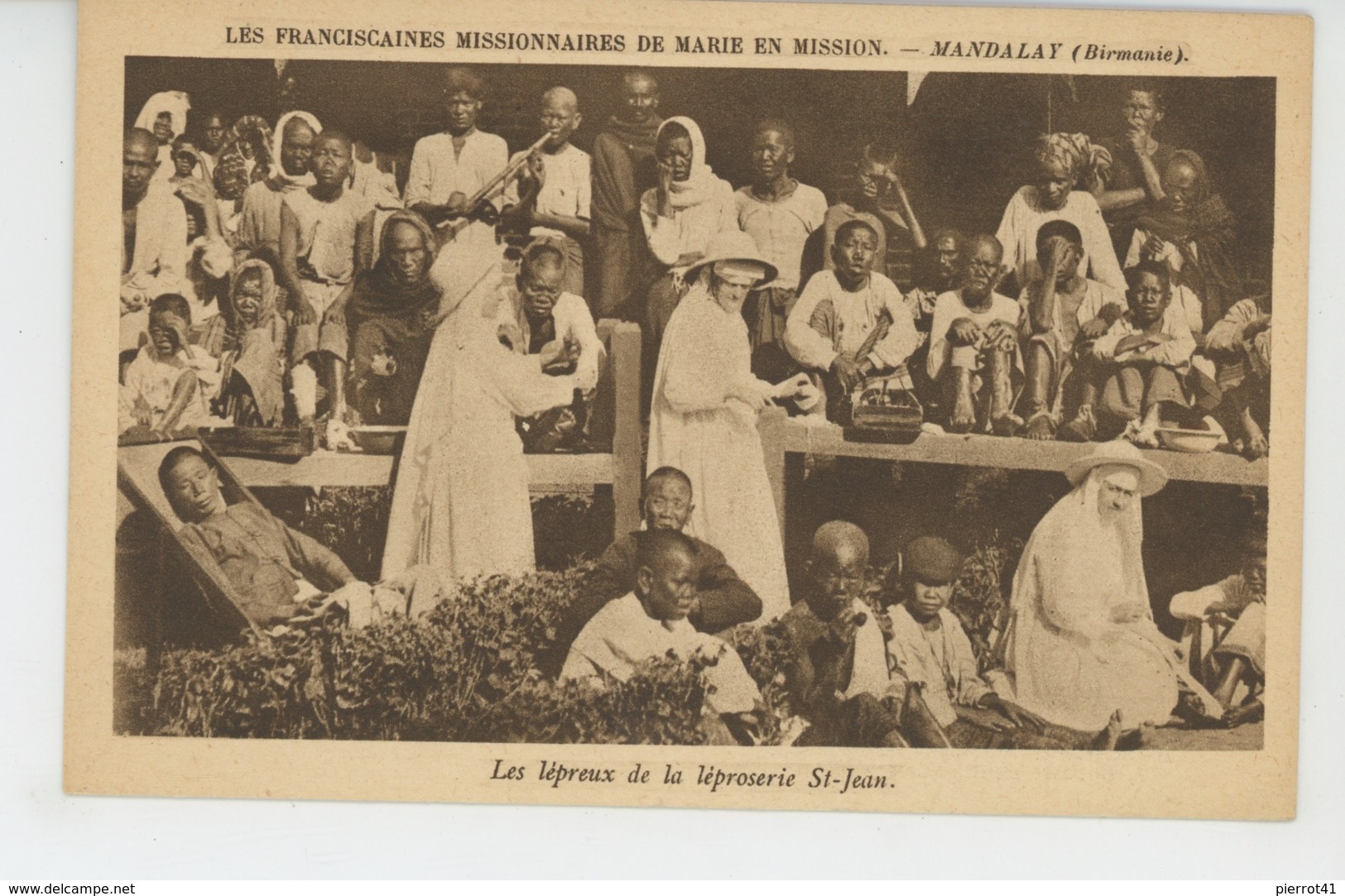 ASIE - BIRMANIE - MANDALAY - Les Lépreux De La Léproserie Saint Jean-Les Franciscaines Missionnaires De Marie En Mission - Myanmar (Burma)