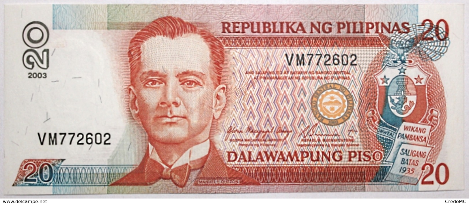 Philippines - 20 Piso - 2003 - PICK 182h.2 - NEUF - Philippines