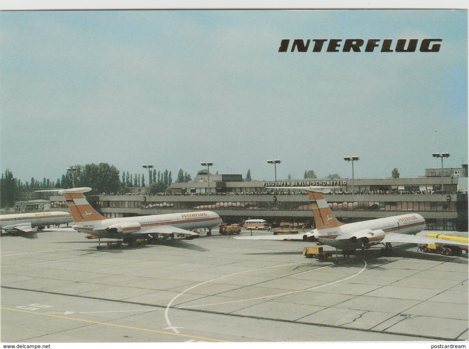 Schönefeld-Berlin Interflug-Flughafen Berlin Deutschland Germany Postkarte - Schönefeld