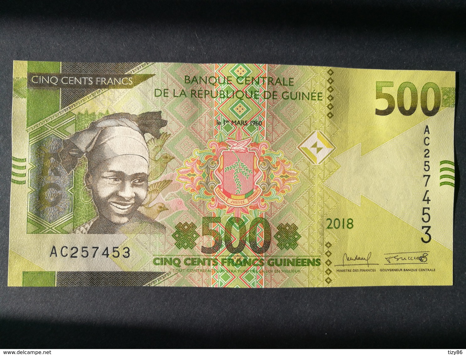 Banconota Guinea - 500 Franchi - FDS UNC - 2018 - Guinea