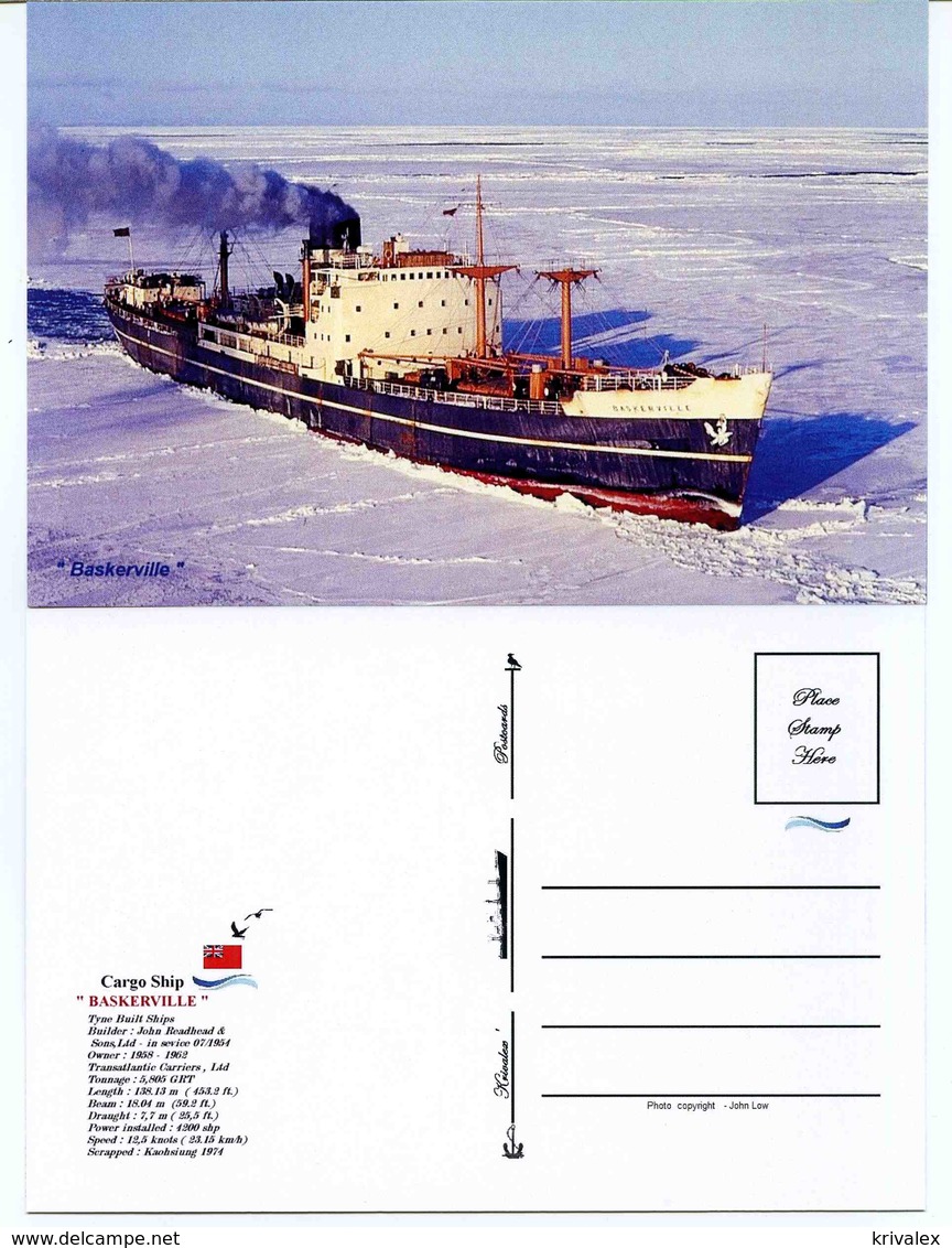 Ship Postcards - Passenger   Ship : " Baskerville   "   Read Description - Altri & Non Classificati