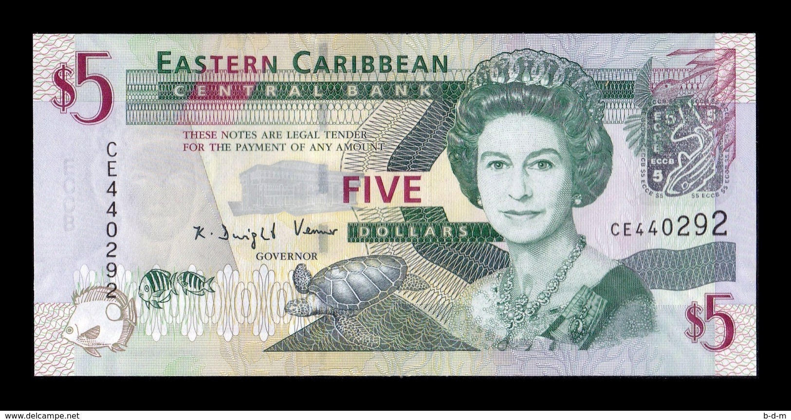 Estados Caribe East Caribbean 5 Dollars 2008 Pick 47 SC UNC - Caribes Orientales