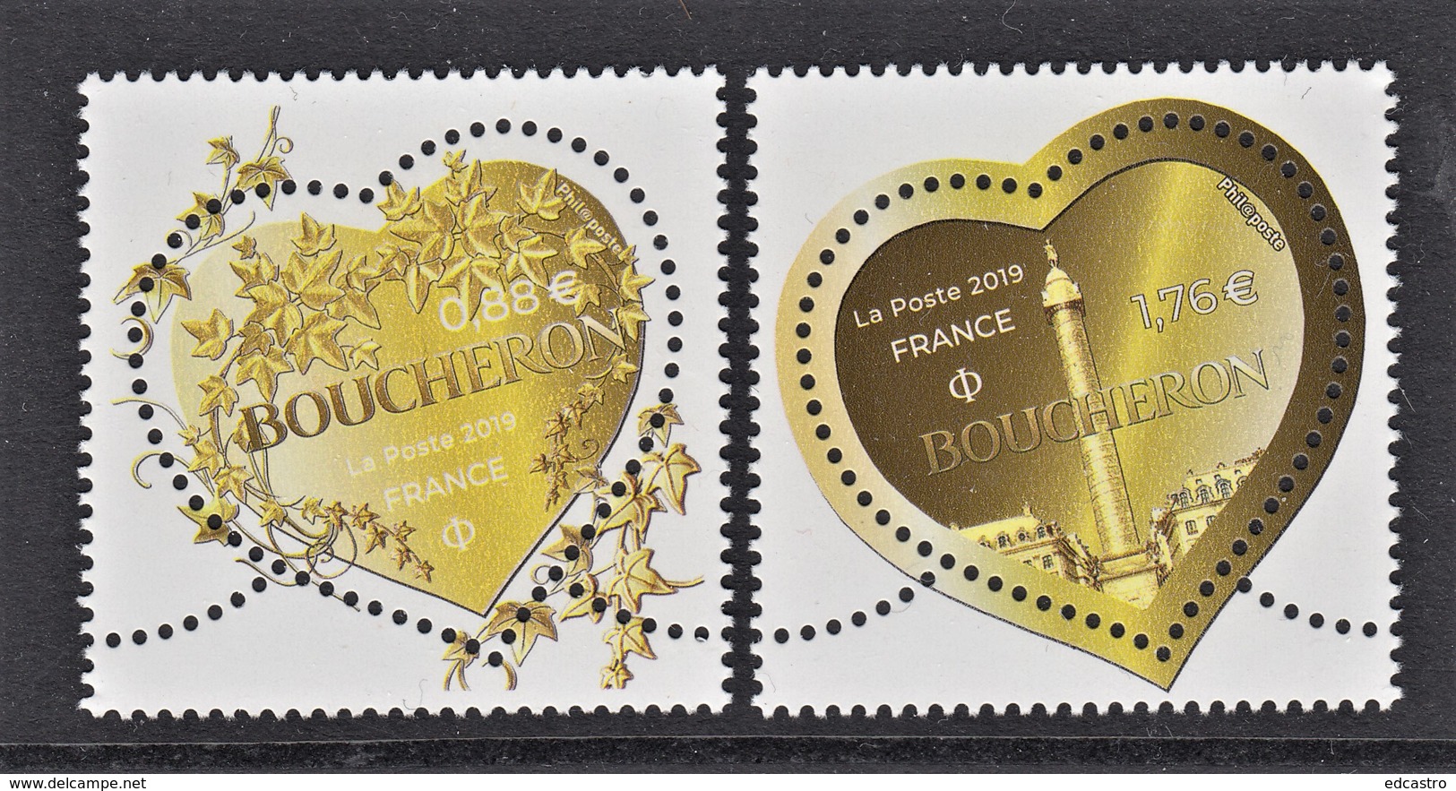 3.- FRANCE 2019 HEART STAMPS - BOUCHERON - Neufs