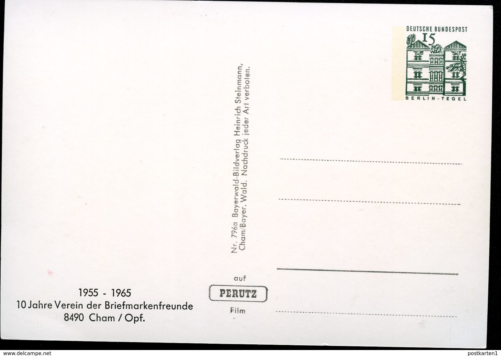 Bund PP34 C2/002 ANSICHT CHAM 1965  NGK 7,00 € - Private Postcards - Mint