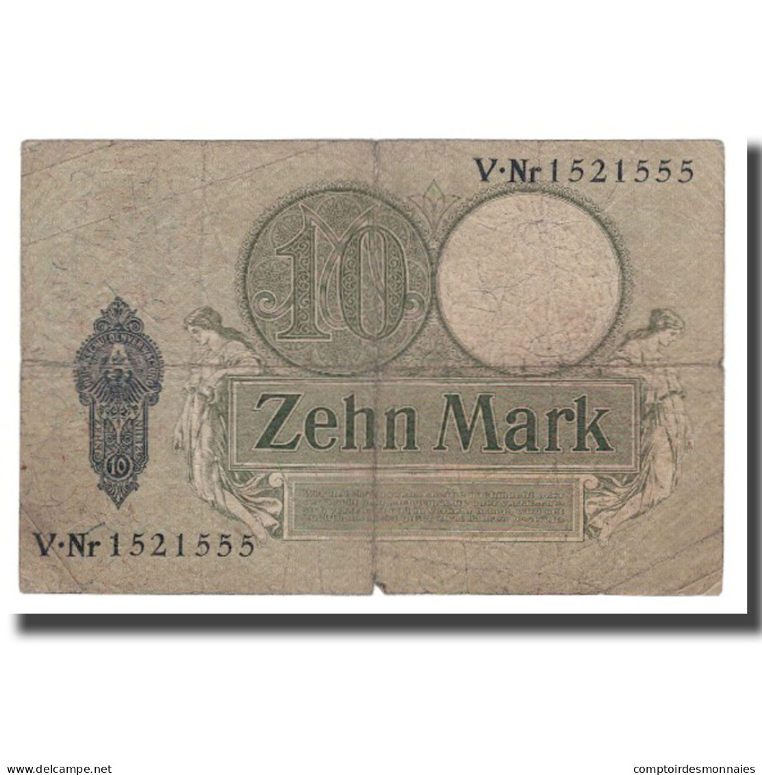 Billet, Allemagne, 10 Mark, 1906, 1906-10-06, KM:9b, B+ - 10 Mark