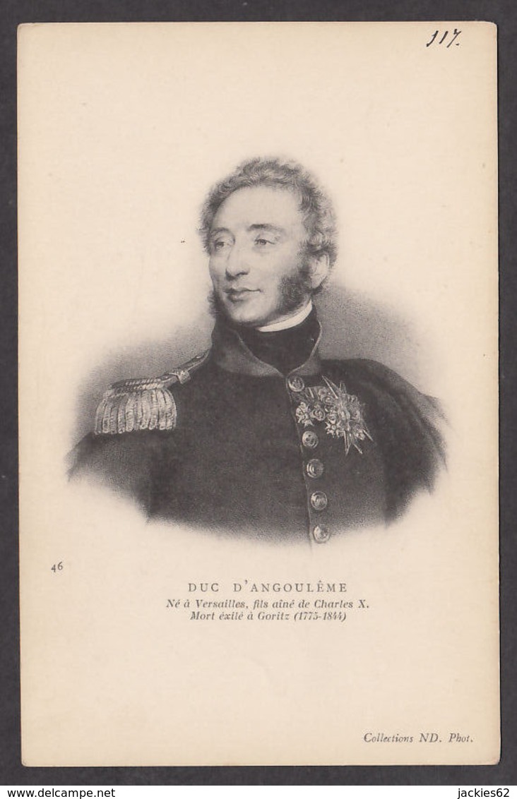 91584/ Louis-Antoine D’Artois, DUC D'ANGOULEME, Fils De Charles X - Historische Persönlichkeiten