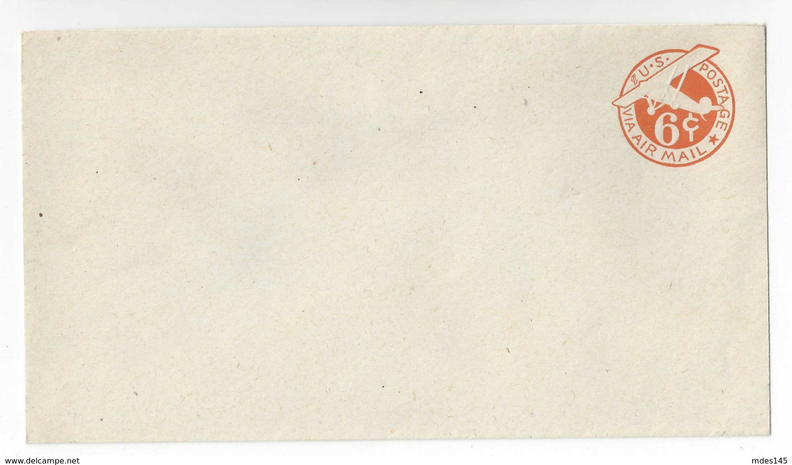 USA Sc# UC4 UPSS 22 Size 13 Watermark #39 6c Air Post Stamped Envelope Unused Entire - 1941-60