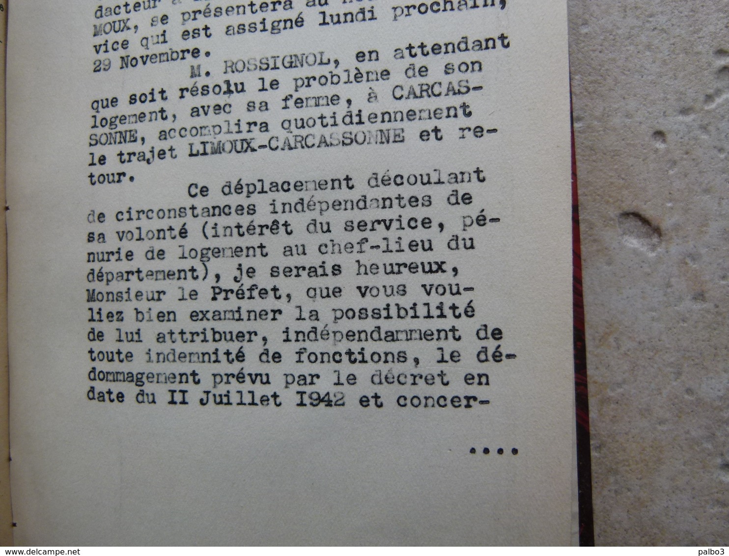 VICHY 1942 bulletin officiel du Ministere de L'Interieur