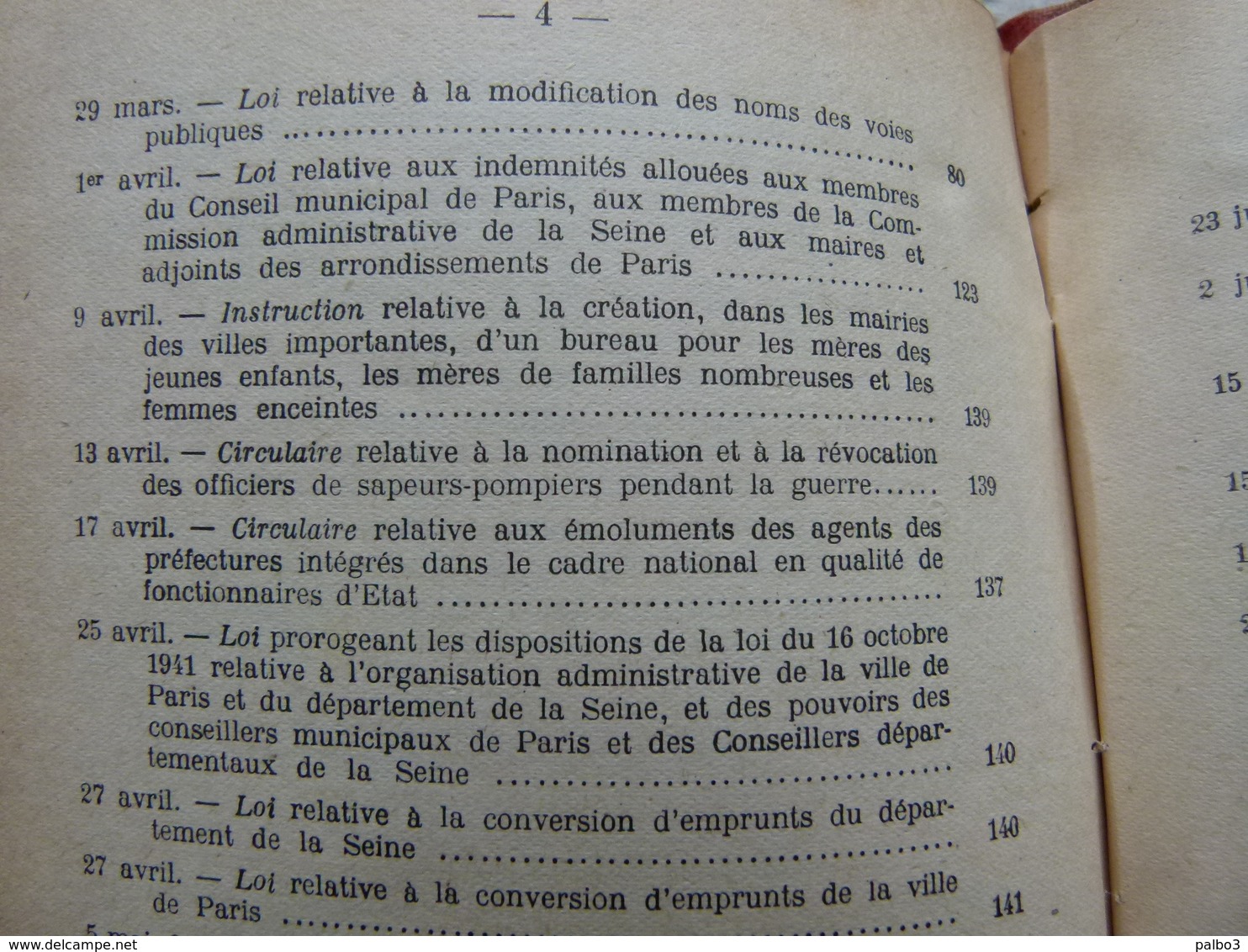 VICHY 1942 bulletin officiel du Ministere de L'Interieur