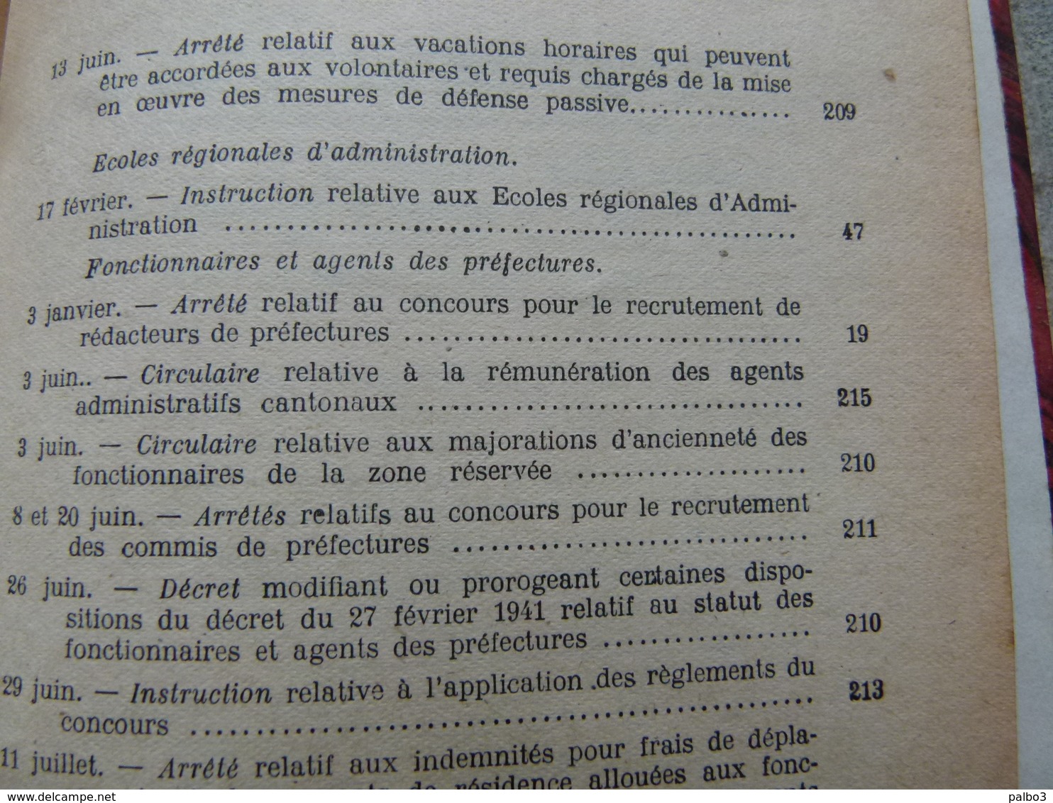 VICHY 1942 bulletin officiel du Ministere de L'Interieur