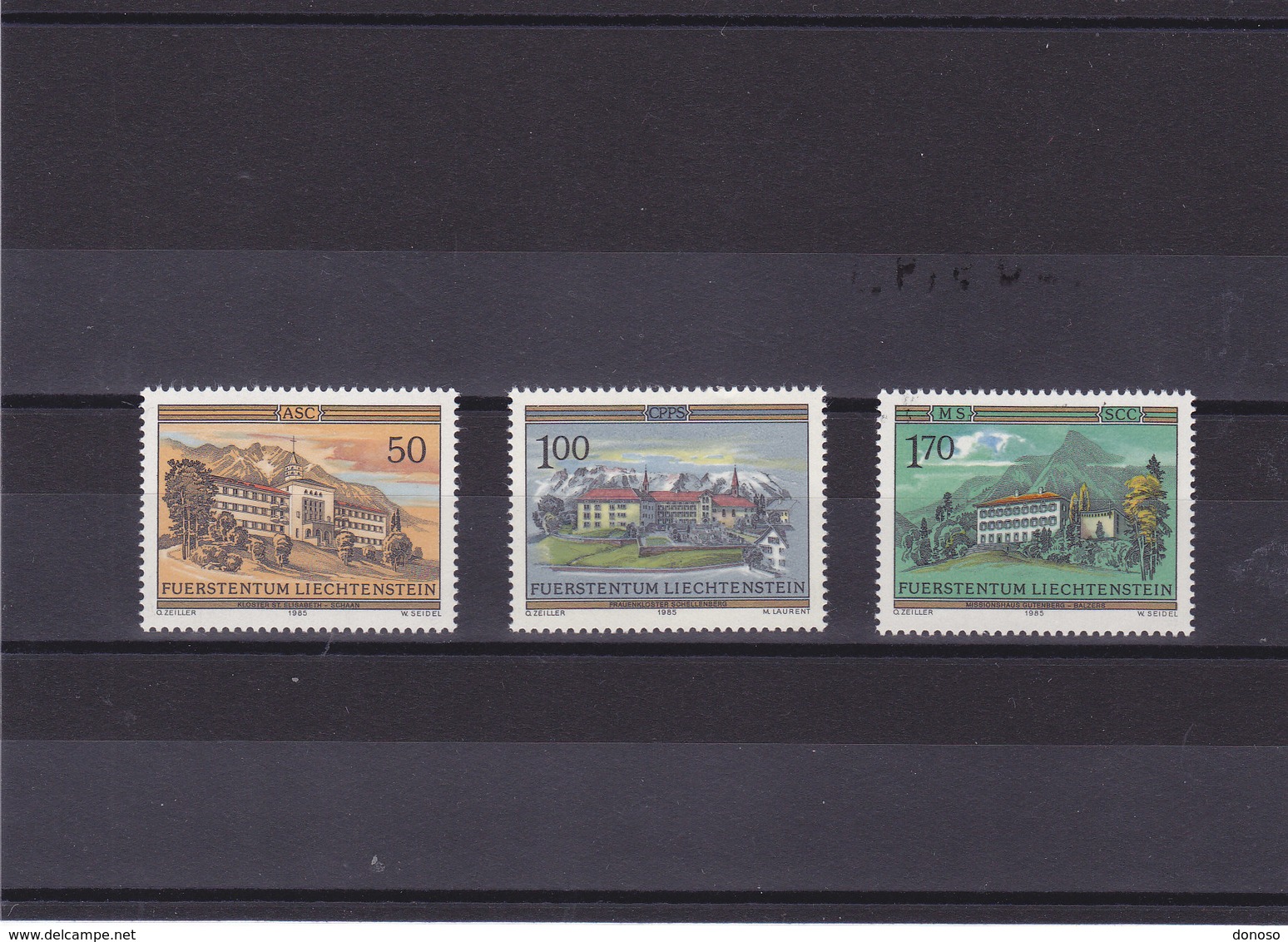 LIECHTENSTEIN 1985 COUVENTS Yvert 809-811 NEUF** MNH - Nuevos