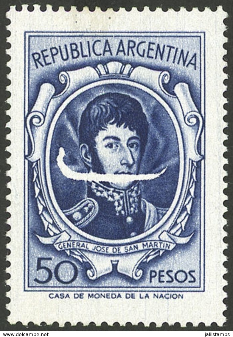 ARGENTINA: GJ.1319, With Variety "San Martín With Large Moustache", VF!" - Neufs