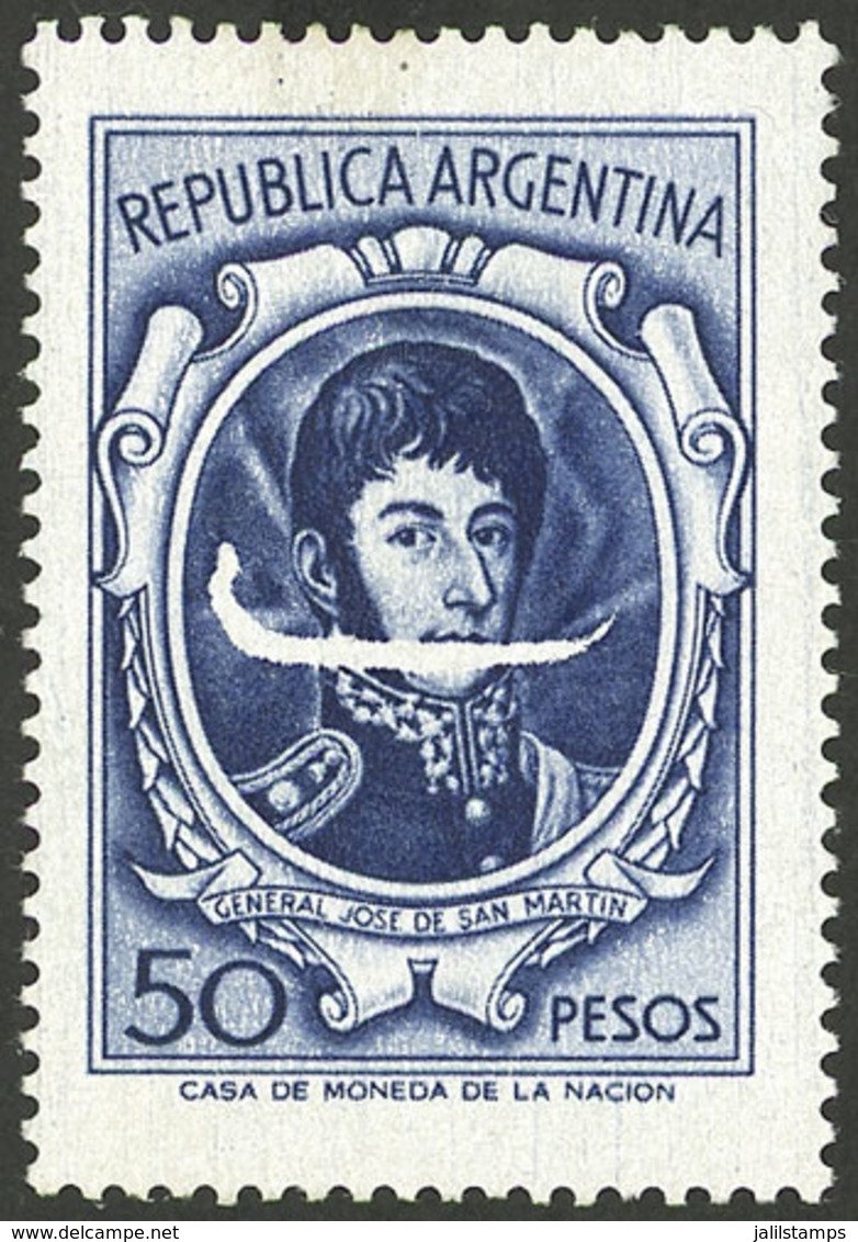 ARGENTINA: GJ.1319, With Variety "San Martín With Large Moustache", VF!" - Unused Stamps