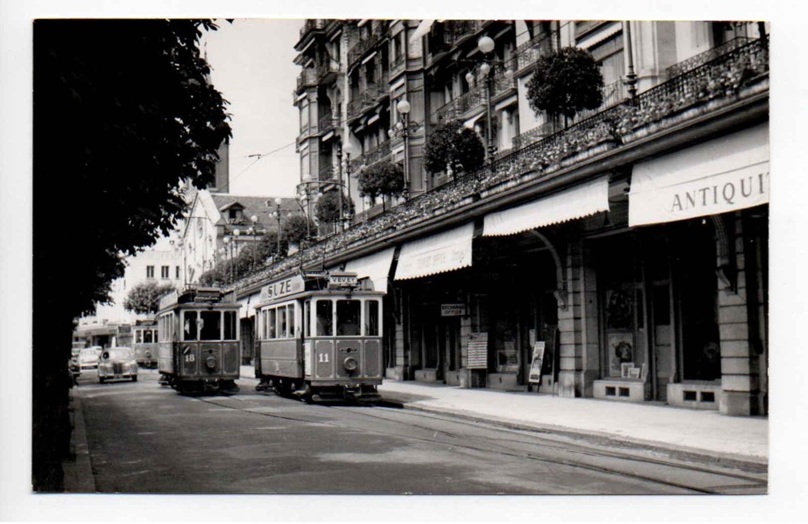 Montreux Palace Hotel Tram Original Foto 1956  9x14cm  - -   570 - Montreux