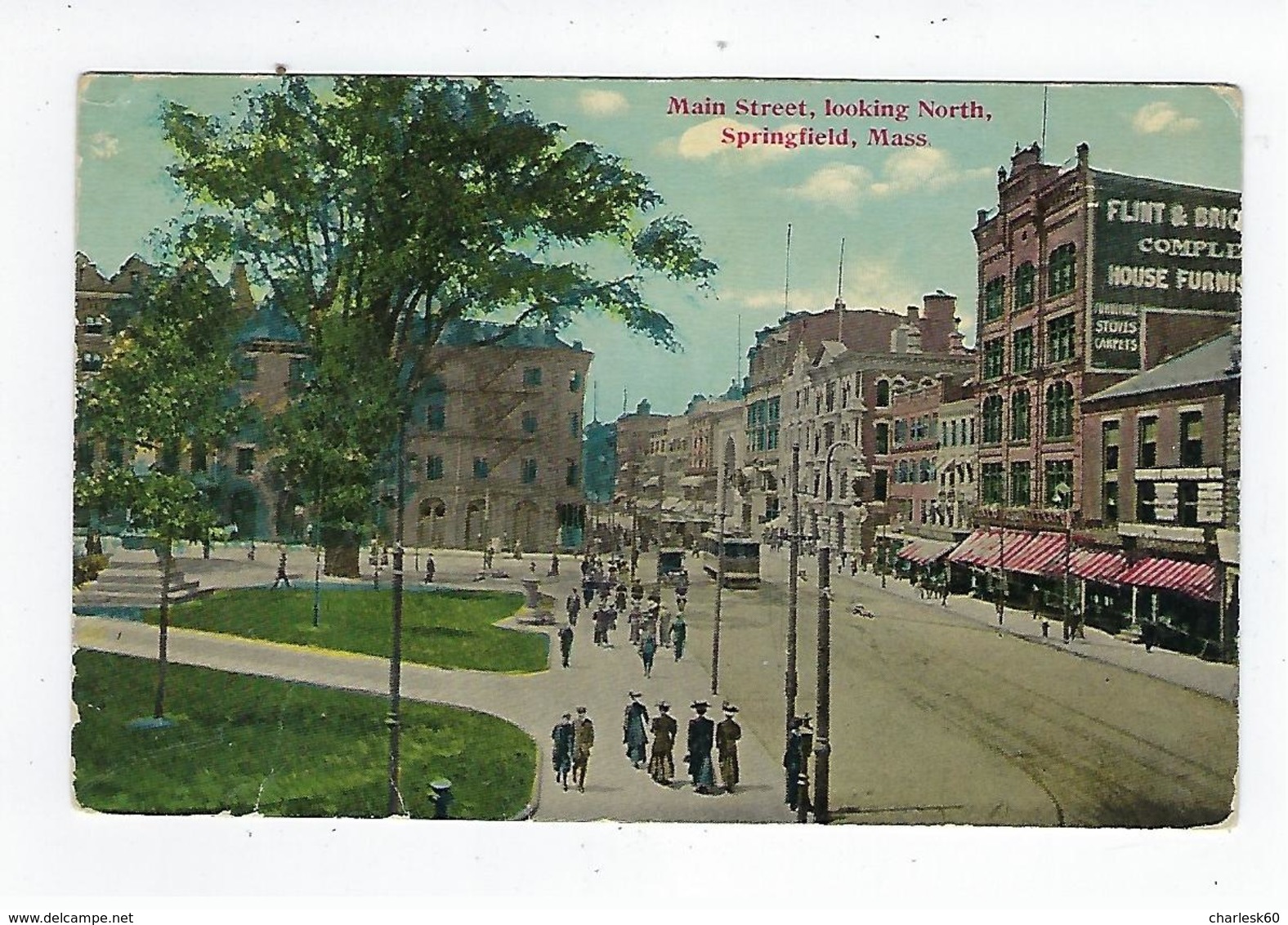 CPA - États Unis  - Massachussets - Springfield - Main Street, Looking North - Springfield