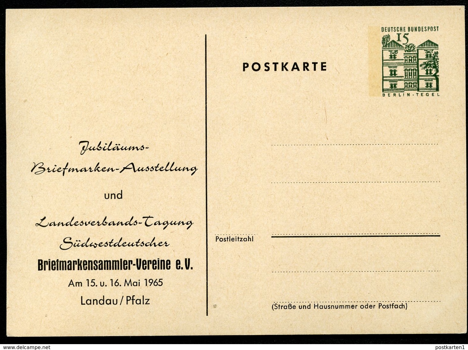 Bund PP34 D2/002  AUSSTELLUNG LANDAU PFALZ 1965  NGK 5,00 € - Private Postcards - Mint