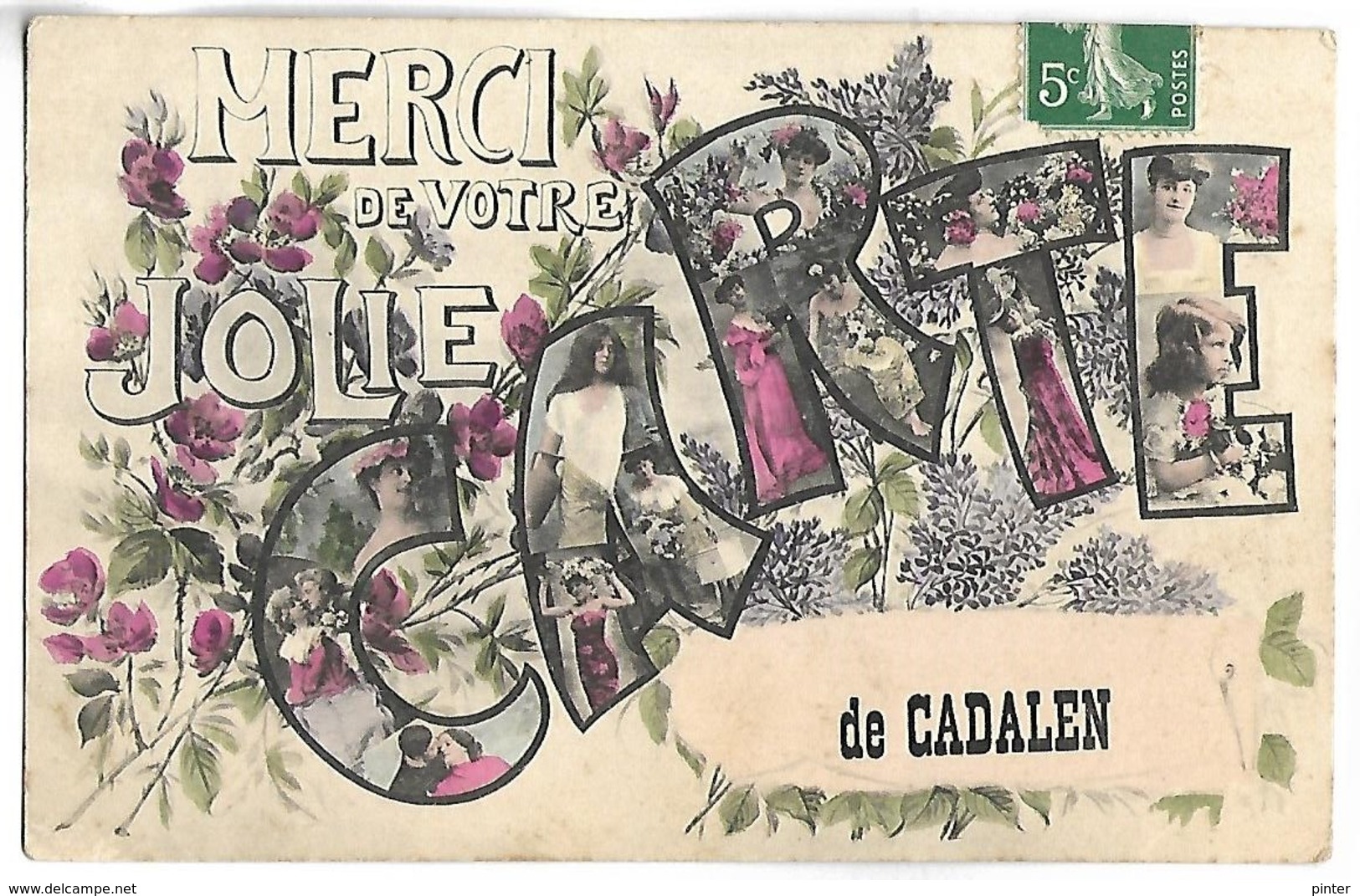 Merci De Votre Jolie Carte De CADALEN - Cadalen